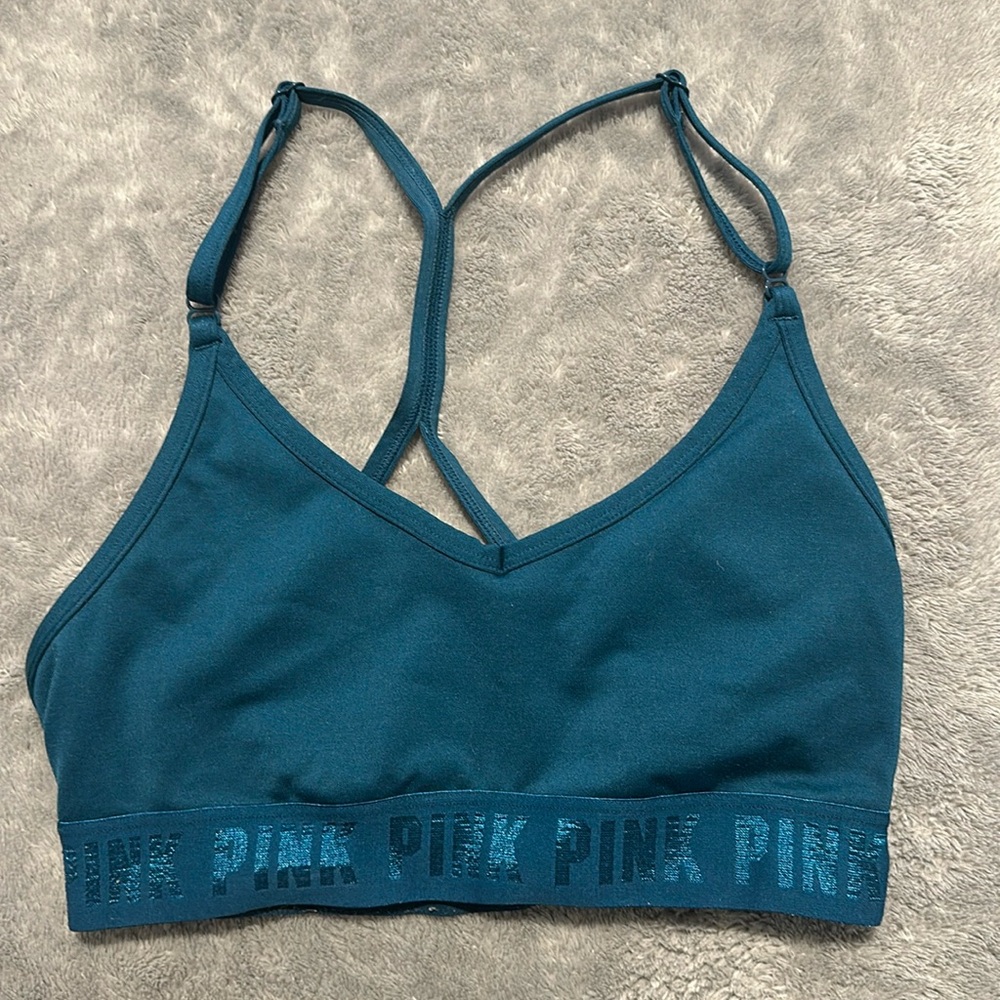 Teal PINK sports bra